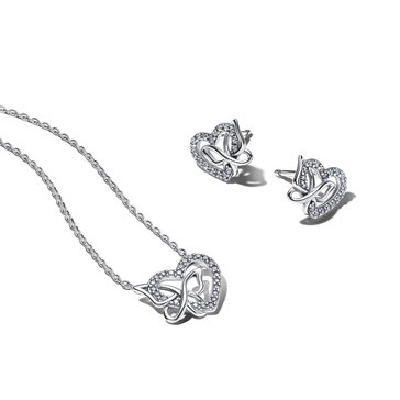 Pandora Entwined Heart Butterfly Jewelry Gift Set