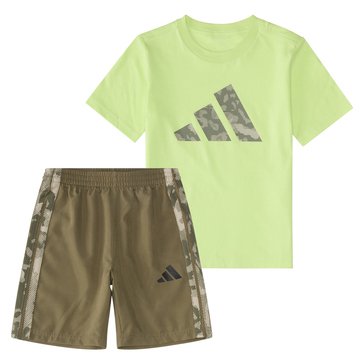 Adidas Toddler Boys' Camo 3S Woven Short Set