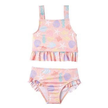 Wippette Toddler Girls' Seashell Swimsuit, 2-Piece