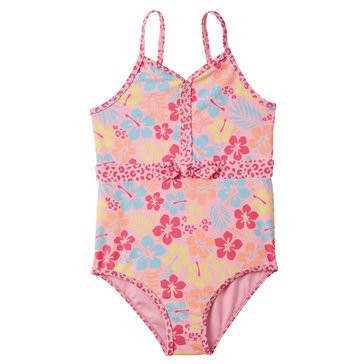 Pink Platinum Toddler Girls' Tropical Cheetah One Piece Swimsuit