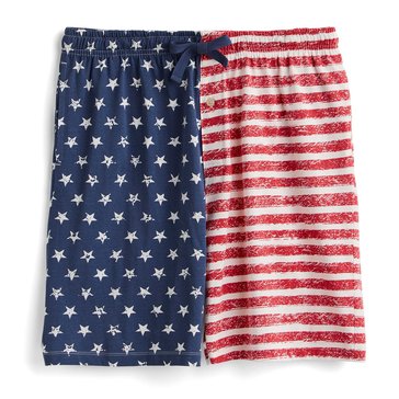 Eight Bells Mens Americana Printed Sleep Shorts