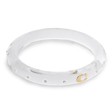 Coach C Logo Crystal Resin Bangle