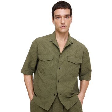 Banana Republic Men's Resort Diamond Texture Cotton  Shirt