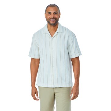 Eight Bells Men's Textured Relaxed Fit Camp Collar Shirt 