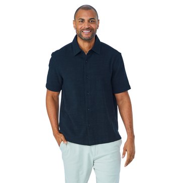 Eight Bells Men's Relaxed Fit Slub Button Up Shirt 