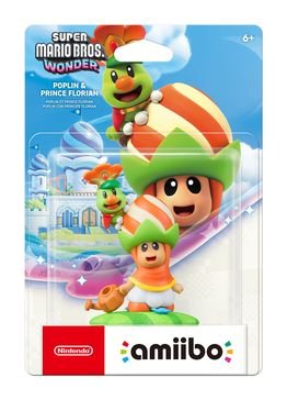 Super Mario Bros. Wonder Poplin & Prince Florian amiibo