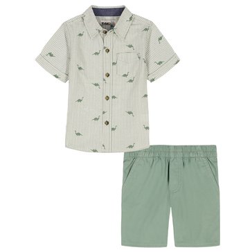 Kids Headquarters Toddler Boys' Button Down Shorts Set