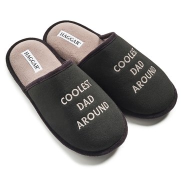 Haggar Men's Coolest Dad Jersey Scuff Slipper