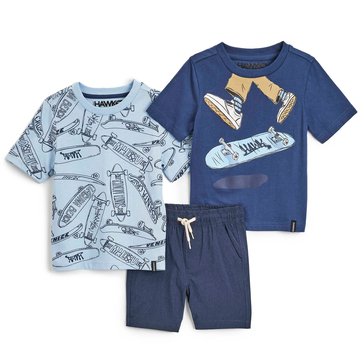 Tony Hawk Toddler Boys' Graphic Tee Tech Short 3-Piece Set