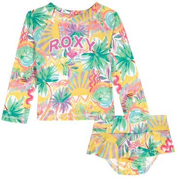 Roxy Baby Girls' Long Sleeve Rashguard Swim Set