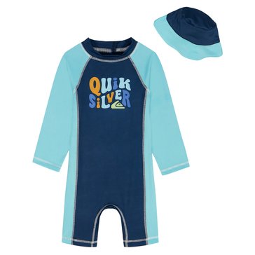 Quiksilver Baby Boys' Rashguard Paddle Suit with Hat