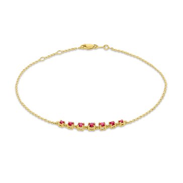 Created Ruby Round Bracelet