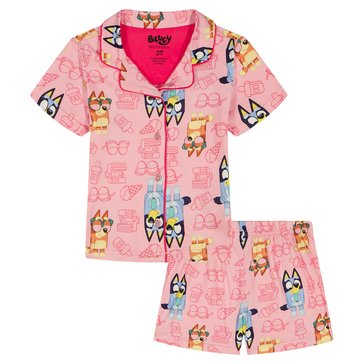 Bluey Baby Girls' Fun Time  Coat with Short Pajama Set