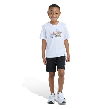 Adidas Toddler Boys' Essential Cotton Graphic Tee Shorts Set