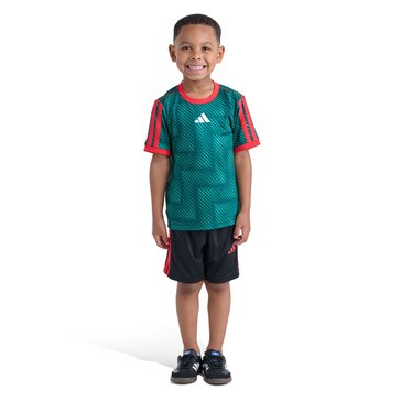 Adidas Toddler Boys' All Over Print Soccer Top Short Set