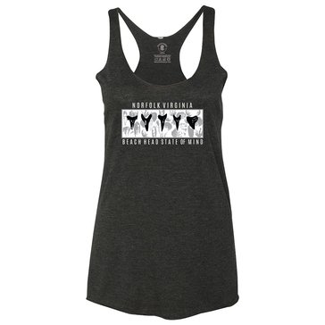 Beach Heads Norfolk VA Shark Teeth Ladies Tank Top