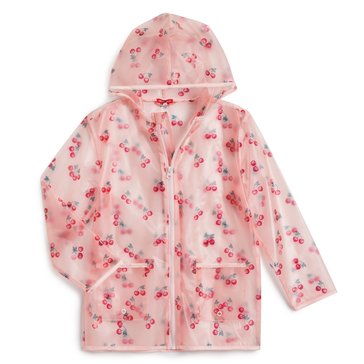 Liberty & Valor Big Girls' Zip Front Cherry Raincoat