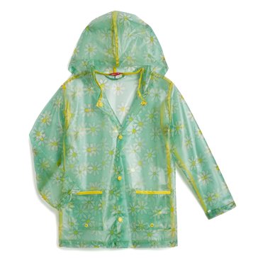 Liberty & Valor Little Girls' Snap Front Daisy Raincoat