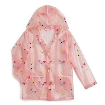 Liberty & Valor Little Girls' Snap Front Fire Fly Raincoat