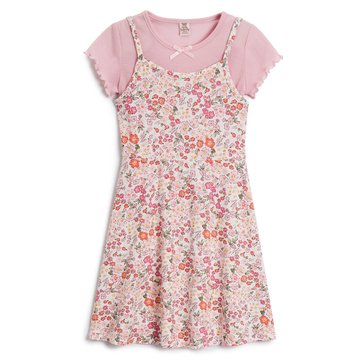 Sweet Butterfly Little Girls' Skater Dress, 2-Piece 