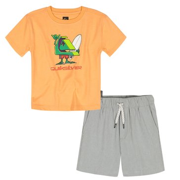 Quiksilver Toddler Boys' Graphic Tee Short Set