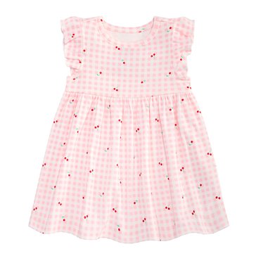 Wanderling Baby Girls' Cherry Gingham Dress