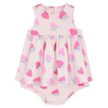 Wanderling Baby Girls' Strawberry Sunsuit