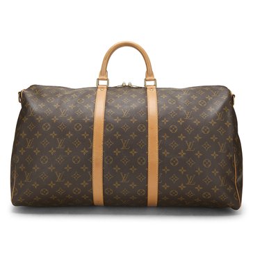 Louis Vuitton Monogram Keepall Bandouliere 55 Duffel Bag