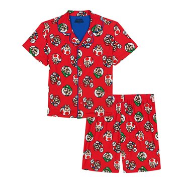 Nintendo Toddler Boys' Mario Coat with Short Pajama Set