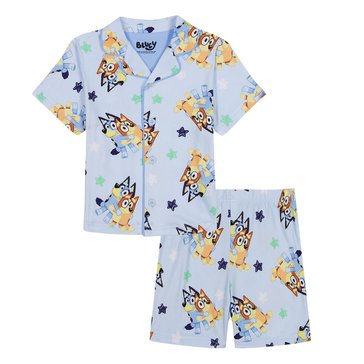 Bluey Toddler Boys' Sisters And Hugs Coat with Short Pajama Set