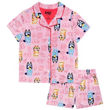 Bluey Toddler Girls' Fun Time Coat with Short Pajama Set
