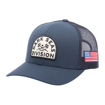 Dark Seas Men's Solitude US Flag Snapback Hat