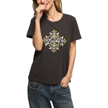 Lucky Brand Women's Floral Classic Crew Top