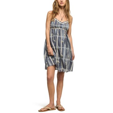 Lucky Brand Women's Embroidered Plaid Mini Dress