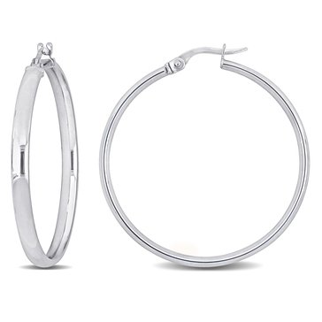 Sofia B. Flat Edge Hoop Earrings, 3mm