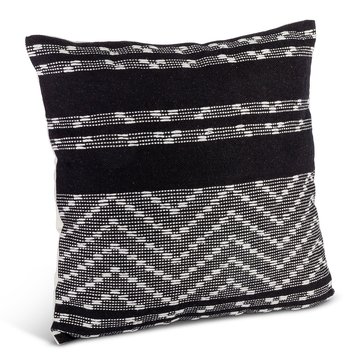 Gerson Cotton Woven Square Pillow with Polyester Filling