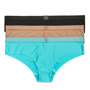 Baby Phat Women's Shiny Logo High Waist Bikini, 3-Pack
