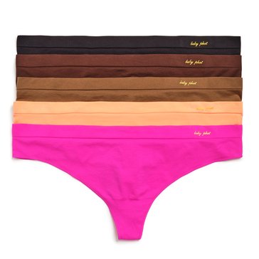 Baby Phat Women's Seamless Thong, 5-Pack