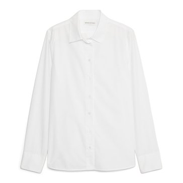 Banana Republic Womens The Perfect Poplin Shirt Petite