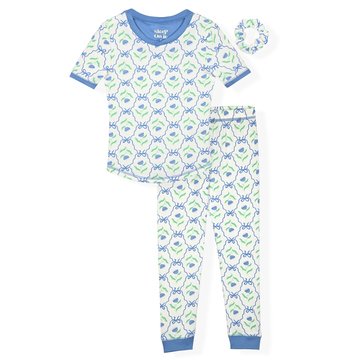 Sleep On It Little Girls' 2-Piece Floral Tight Fit Sleep Set