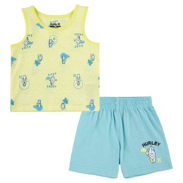 Hurley Baby Boys' Surfboard Buddy Jersey Tank Set