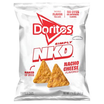 Doritos Simply NKD Nacho Cheese Tortilla Chips, 2.625oz