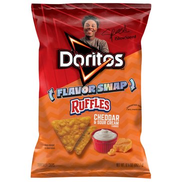 Doritos Flavored Swap Ruffles Cheddar & Sour Cream Tortilla Chips, 9.25oz