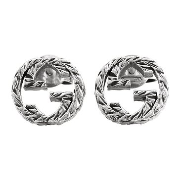 Gucci Interlocking Etched GG Earrings