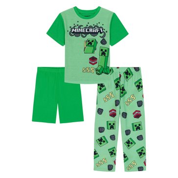 Minecraft Big Boys' Pajama Set. 3-Piece 