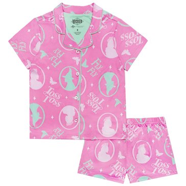 Wicked Girls' Coat Pajama Short Set