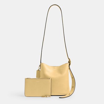 COACH Natural Grain Leather Bleecker Bucket Bag 21