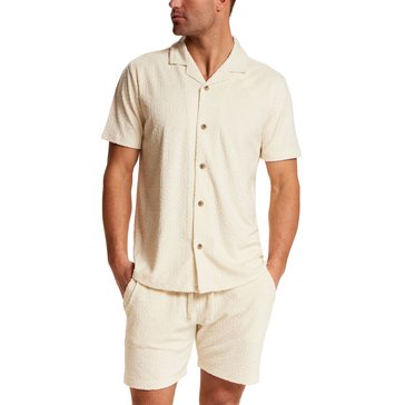 Weatherproof Men's Geometric Terry Camp Shirt