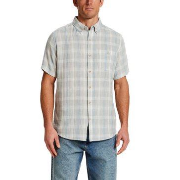 Weatherproof Men's Gauze Plaid Button Down Shirt