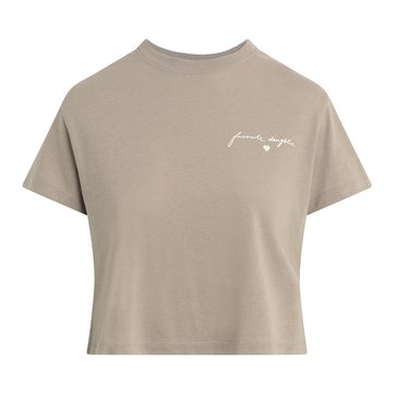 Favorite Daughter Women's The Cropped Signature Chest Logo Tee